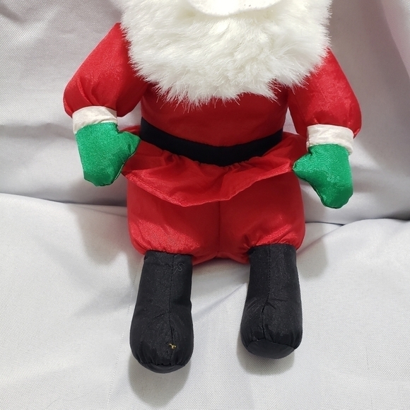Vintage Nylon Santa Claus Stuffed Toy Year 1998 International Silver Co 9 Inch - Picture 4 of 10